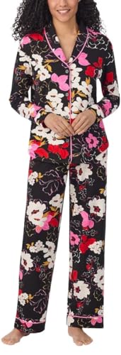 Room Service Womens 2-Piece Shawl Collar Pajama Set (US, Alpha, X